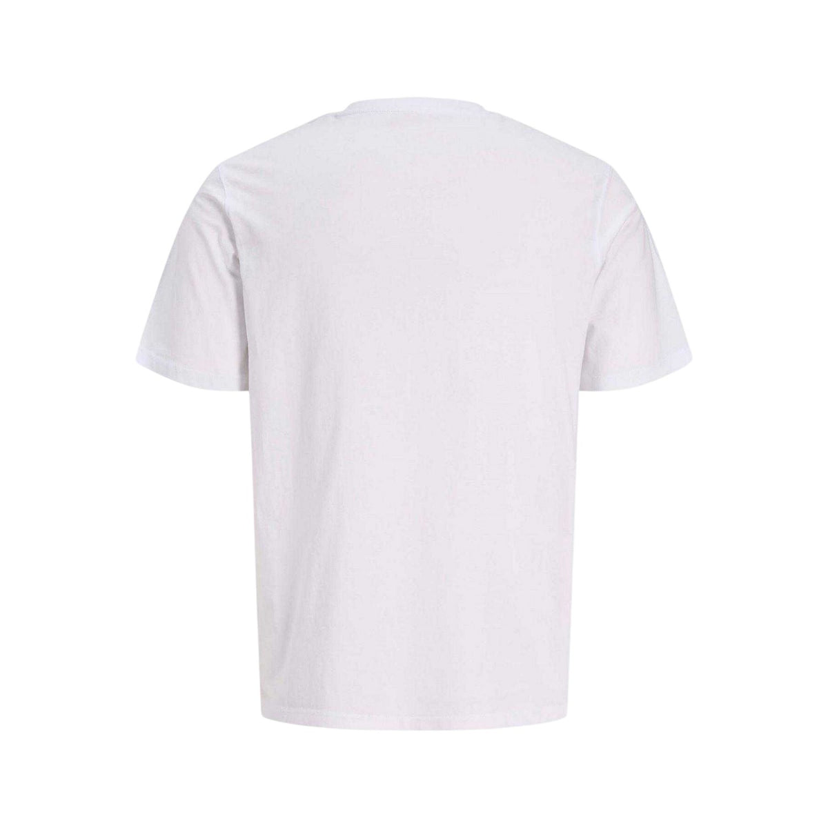 White - Back - Jack And Jones Mens Basic Plain Regular T-Shirt
