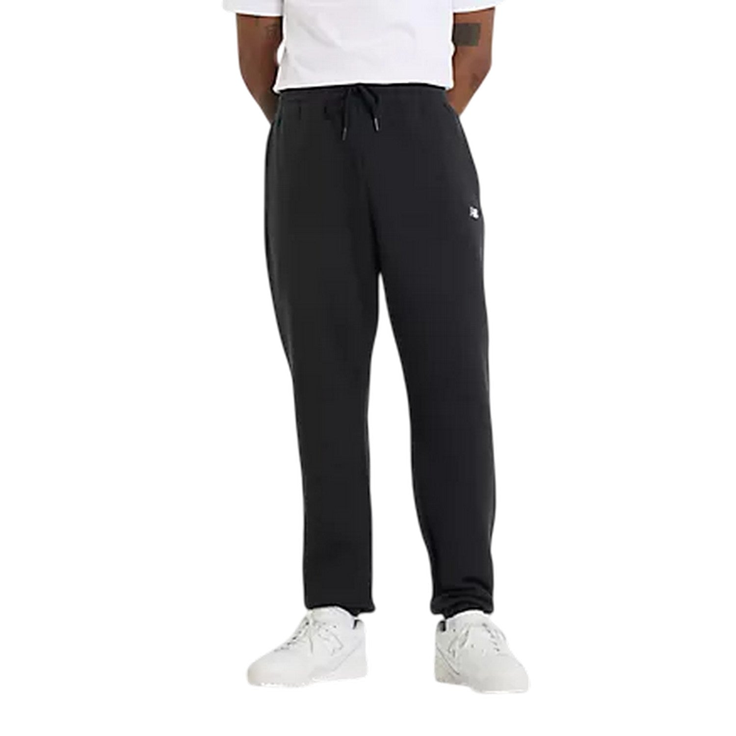 Black - Front - New Balance Mens Essentials Small Logo Jogging Bottoms