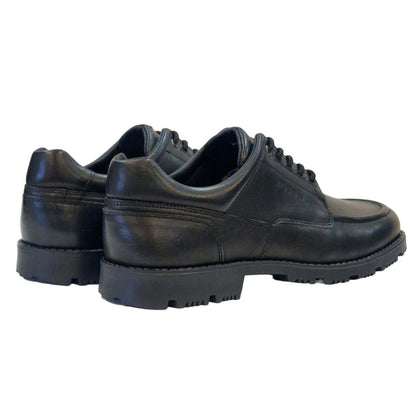 Black - Back - Nicholas Deakins Mens Leather Moc Toe Shoes