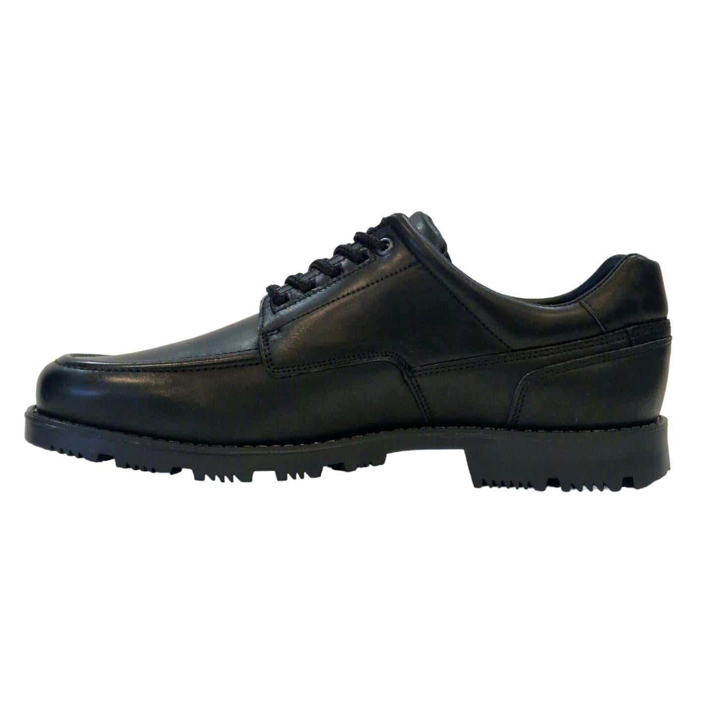 Black - Side - Nicholas Deakins Mens Leather Moc Toe Shoes