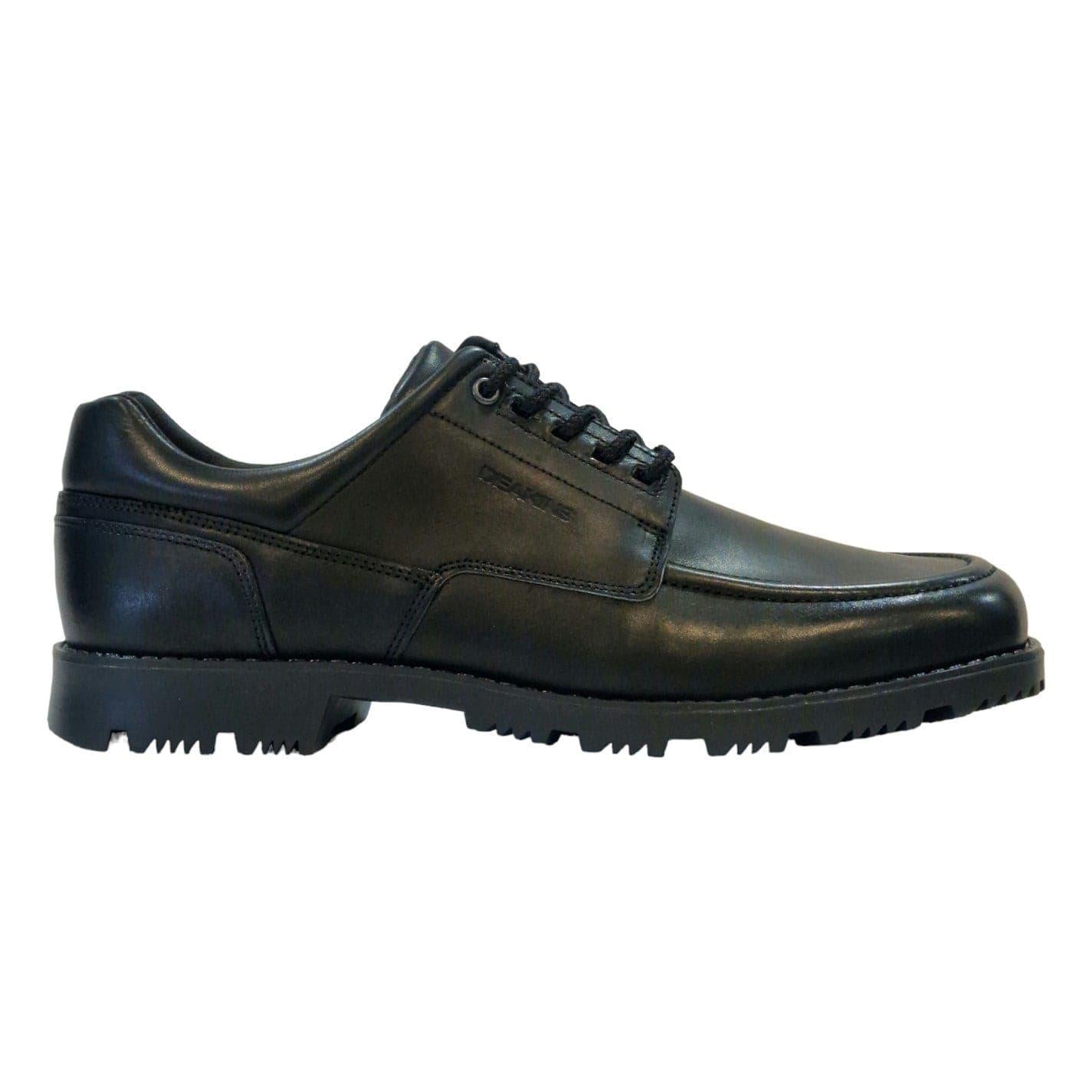 Black - Lifestyle - Nicholas Deakins Mens Leather Moc Toe Shoes