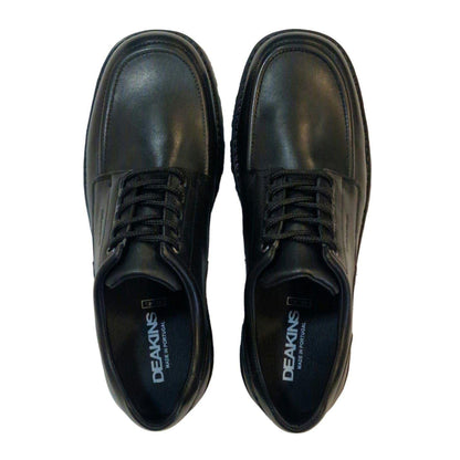 Black - Pack Shot - Nicholas Deakins Mens Leather Moc Toe Shoes