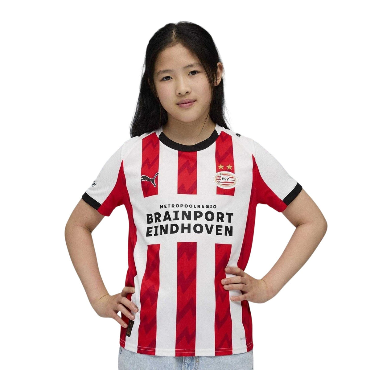 White-Red - Side - PSV Eindhoven Childrens-Kids 25-26 Puma Home Jersey