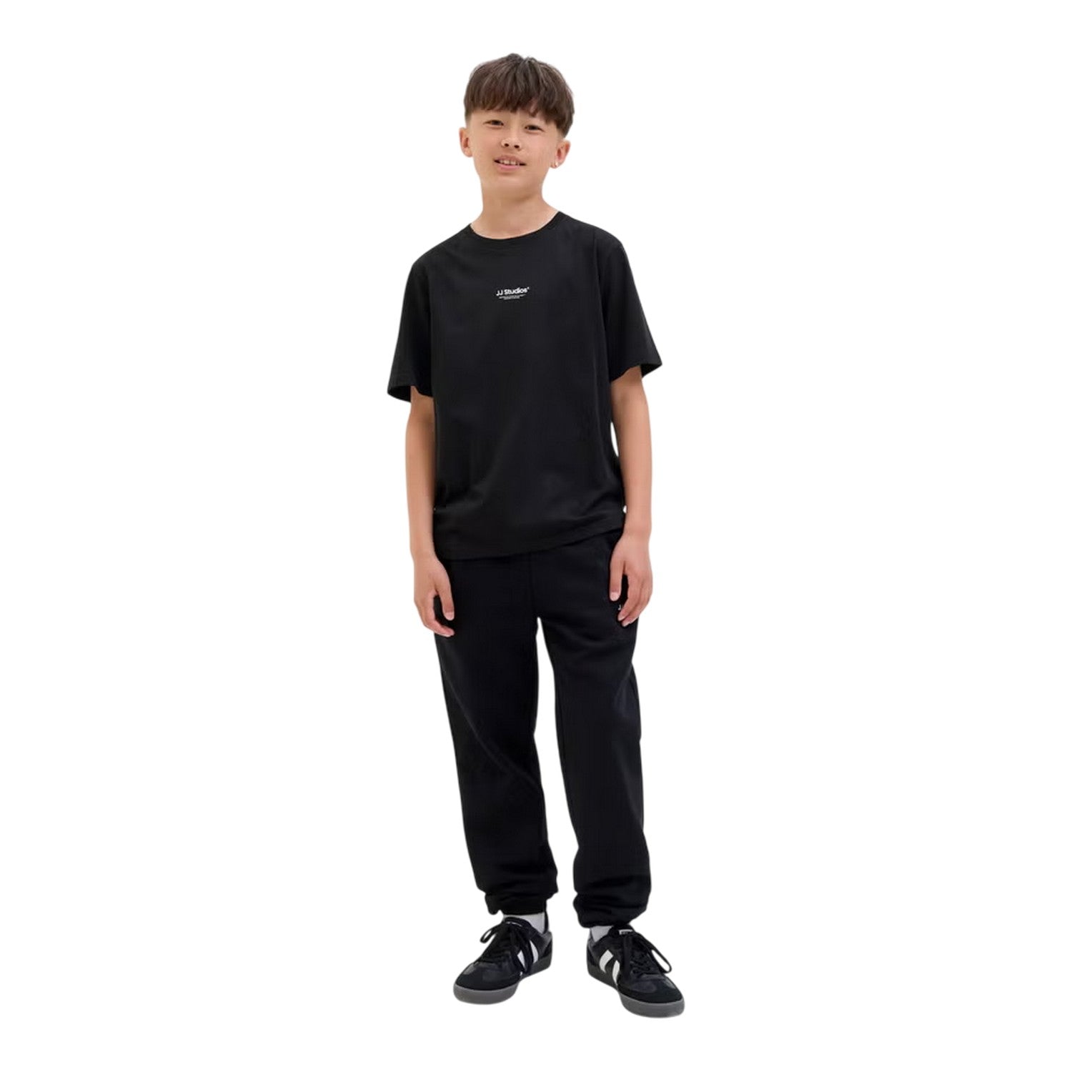 Black - Side - Jack And Jones Boys Soho Logo Printed Regular T-Shirt