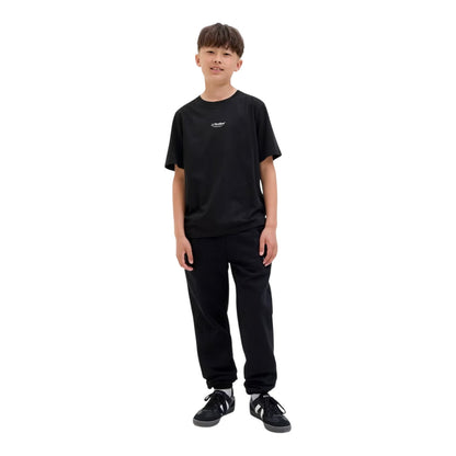Black - Side - Jack And Jones Boys Soho Logo Printed Regular T-Shirt