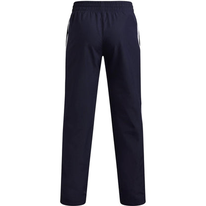 Navy-White - Back - Under Armour Boys Rival Woven Jogging Bottoms