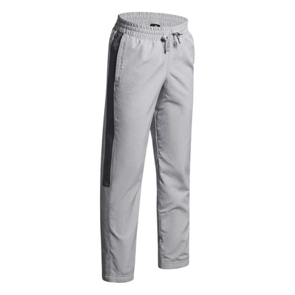 Grey - Side - Under Armour Boys Rival Woven Jogging Bottoms