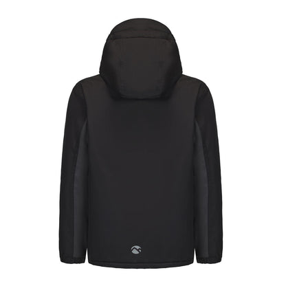 Black - Back - Gelert Boys Waterproof Full Zip Raincoat