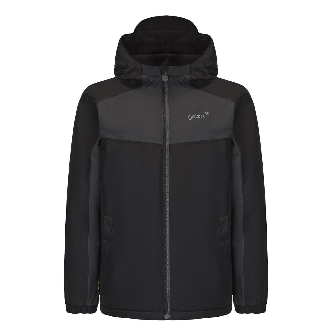 Black - Front - Gelert Boys Waterproof Full Zip Raincoat