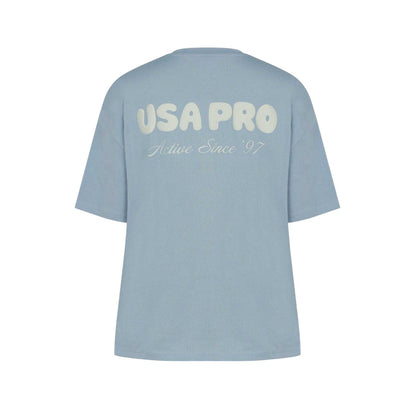 Brunnera Blue - Back - USA Pro Womens-Ladies Back Print Oversized T-Shirt