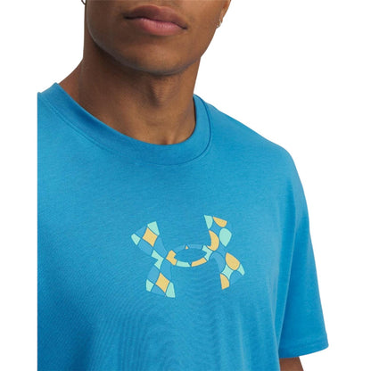 Blue - Side - Under Armour Mens Holiday Heavyweight T-Shirt