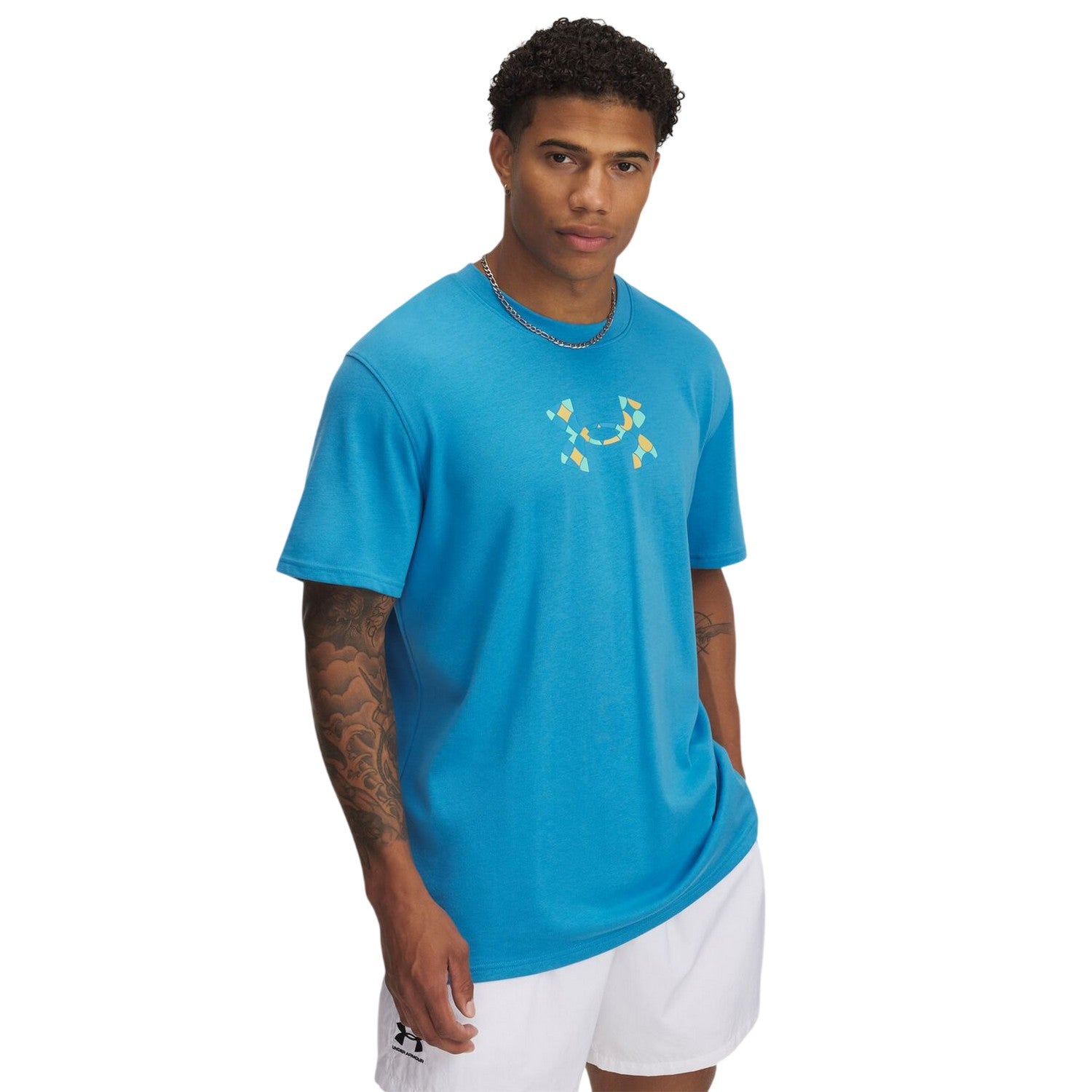 Blue - Front - Under Armour Mens Holiday Heavyweight T-Shirt