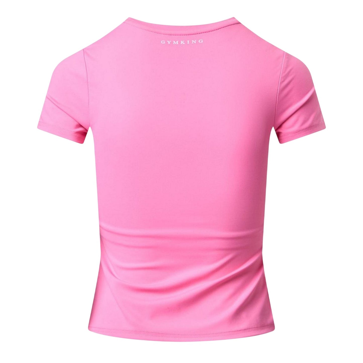 Carnation Pink - Back - Gym King Womens-Ladies 365 Embroidered Logo Fitted T-Shirt
