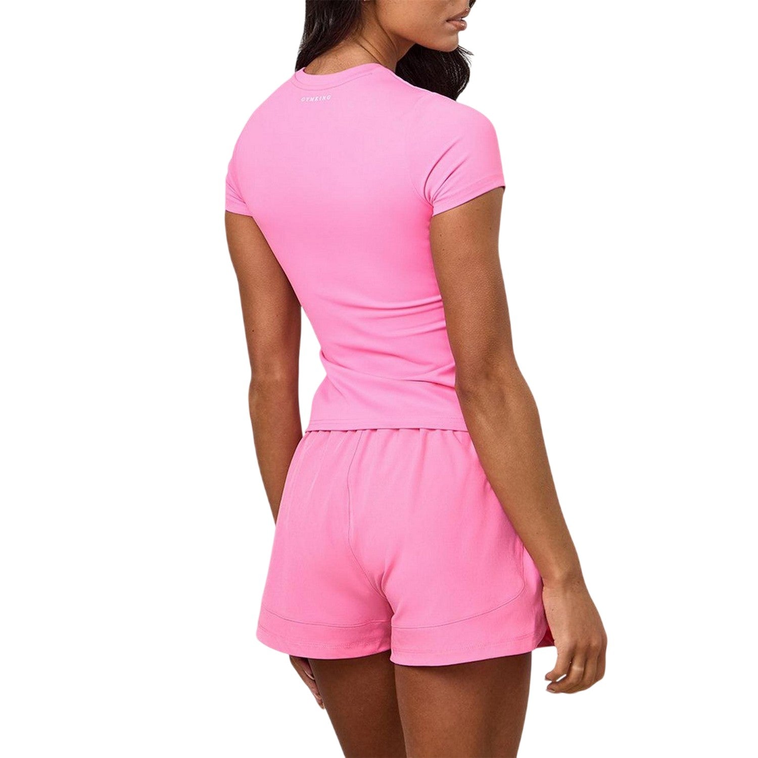 Carnation Pink - Lifestyle - Gym King Womens-Ladies 365 Embroidered Logo Fitted T-Shirt