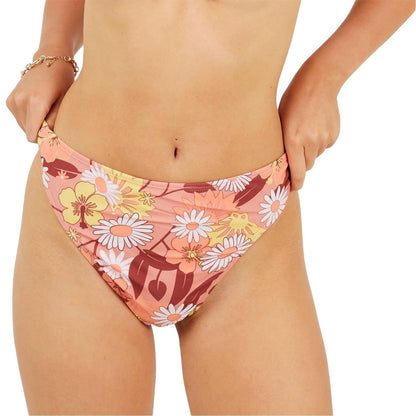 Multicoloured - Side - Brave Soul Womens-Ladies Floral High Waist Bikini Bottoms