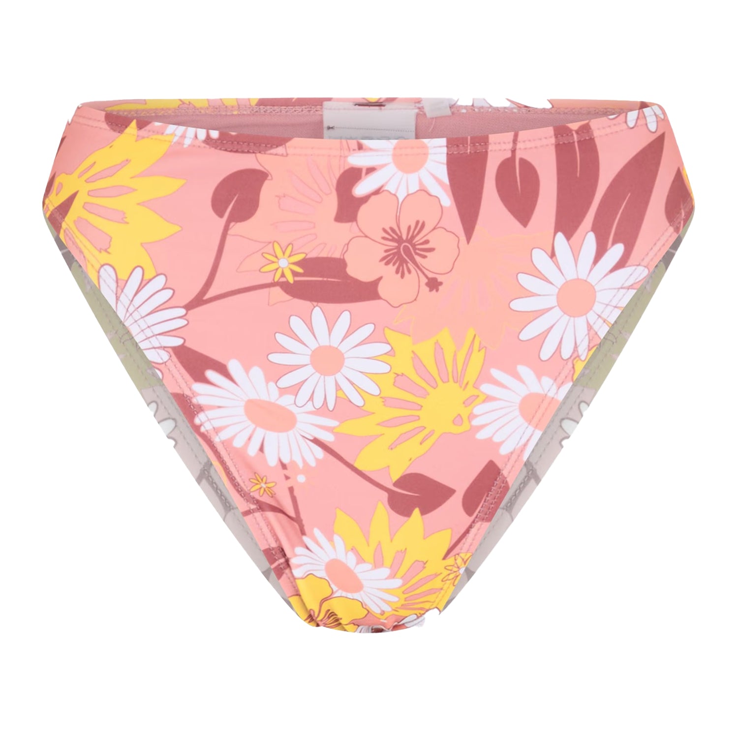 Multicoloured - Front - Brave Soul Womens-Ladies Floral High Waist Bikini Bottoms