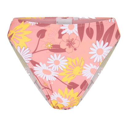 Multicoloured - Front - Brave Soul Womens-Ladies Floral High Waist Bikini Bottoms