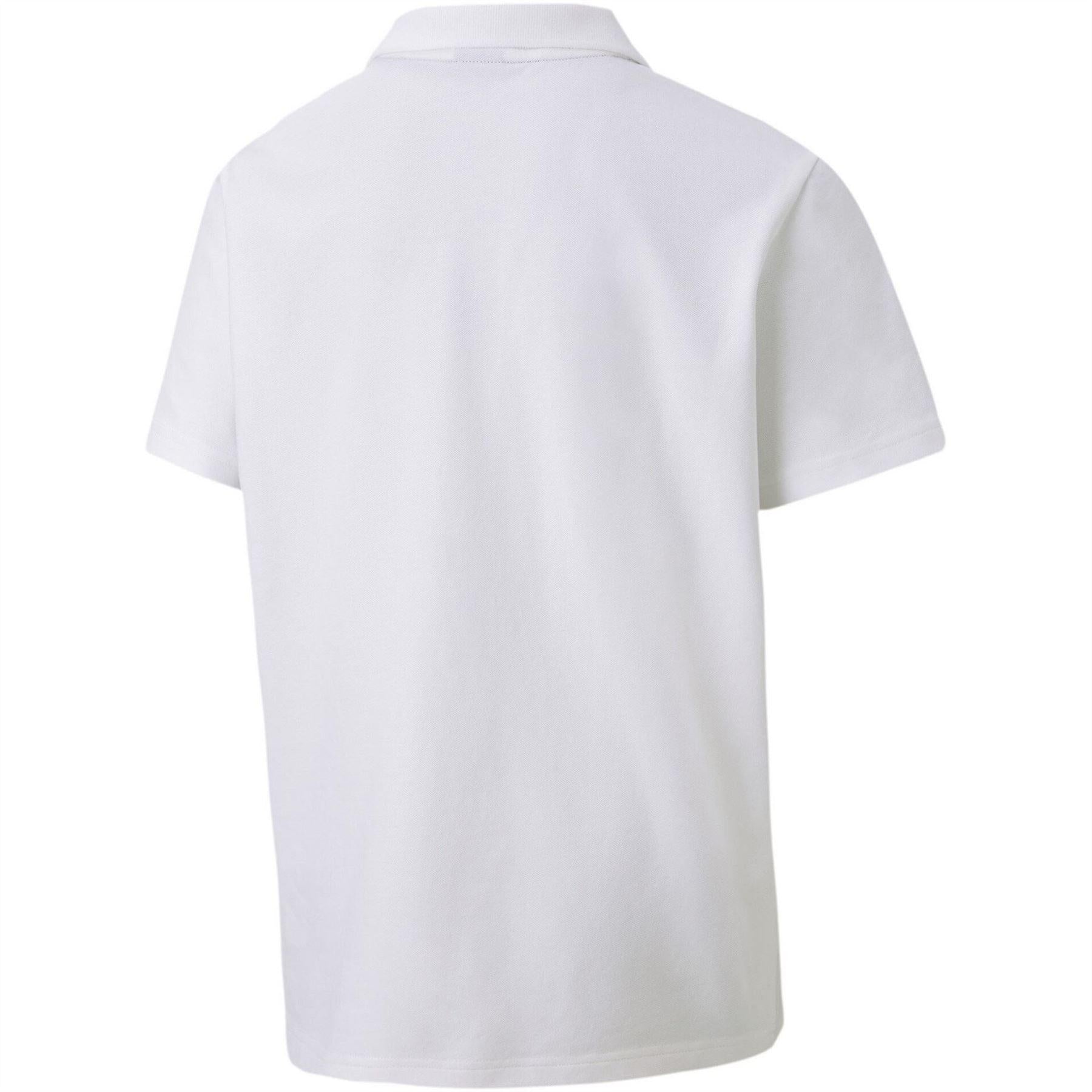 White - Back - Puma Childrens-Kids TeamGoal 23 Contrast Logo Regular Polo Shirt