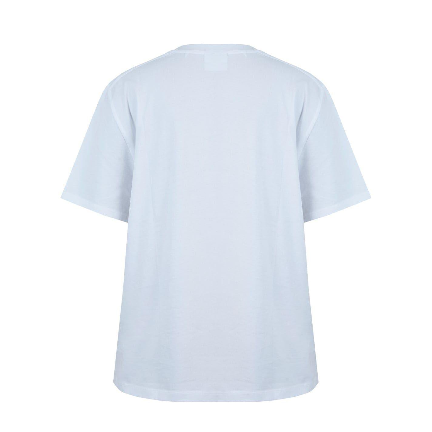 Sky Blue - Back - Miso Womens-Ladies Bow Oversized T-Shirt
