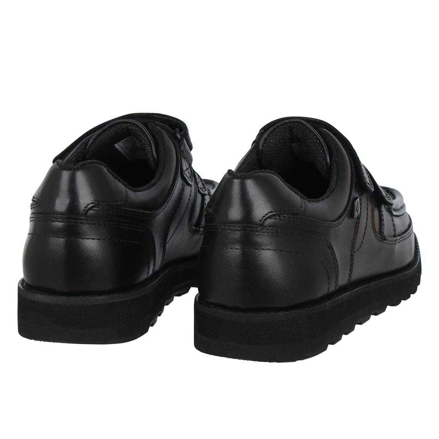 Black - Back - Lee Cooper Childrens-Kids Harrow Vel Leather Shoes