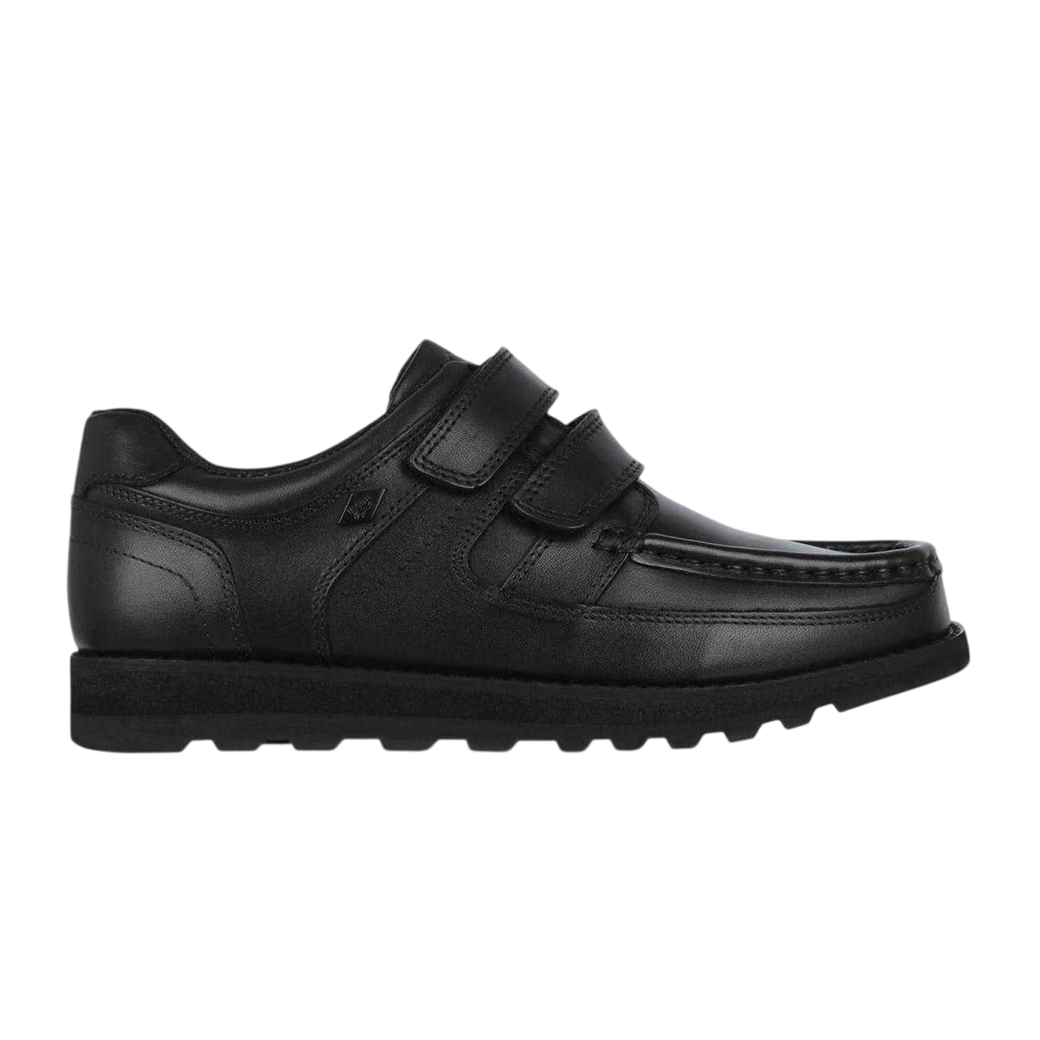 Black - Lifestyle - Lee Cooper Childrens-Kids Harrow Vel Leather Shoes