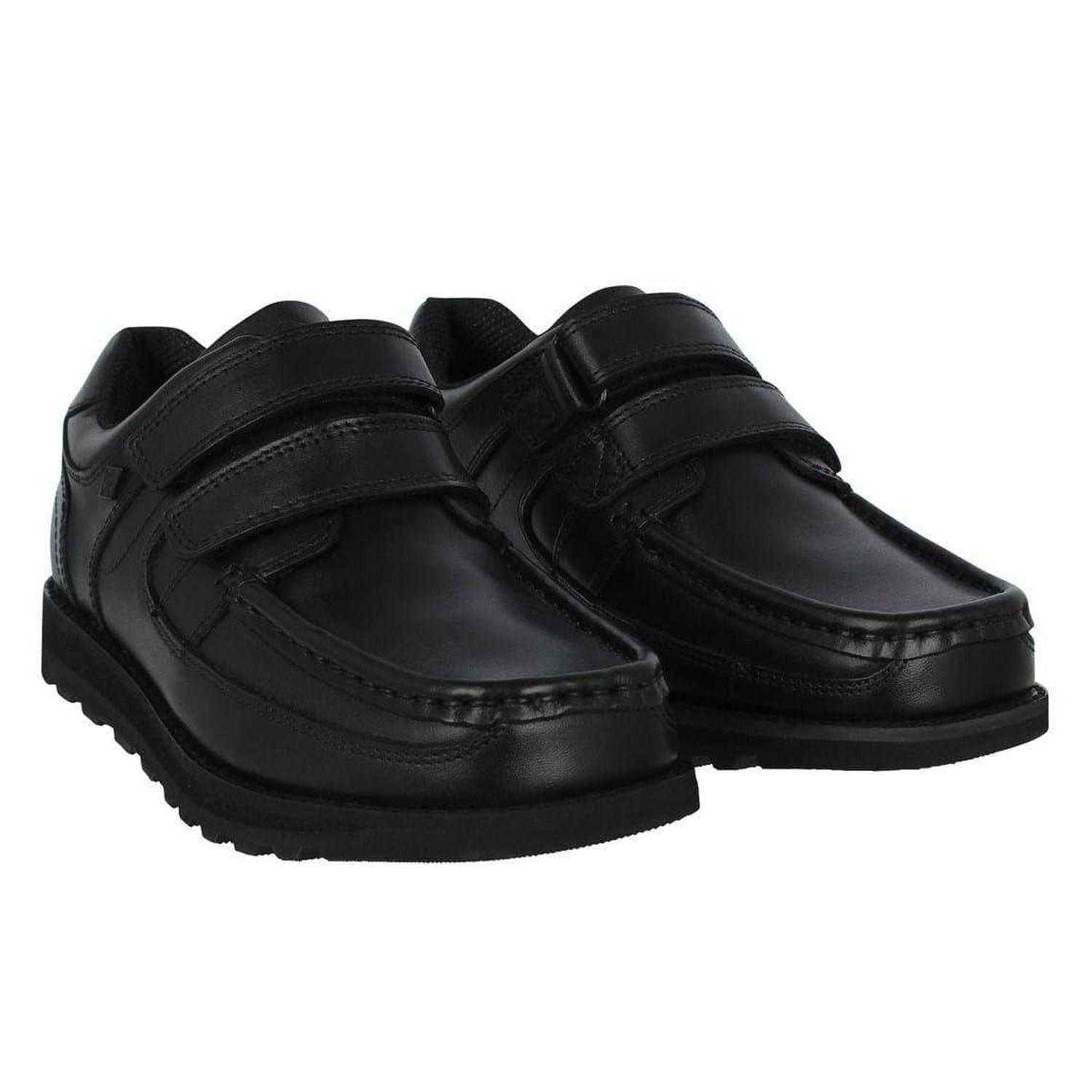 Black - Front - Lee Cooper Childrens-Kids Harrow Vel Leather Shoes