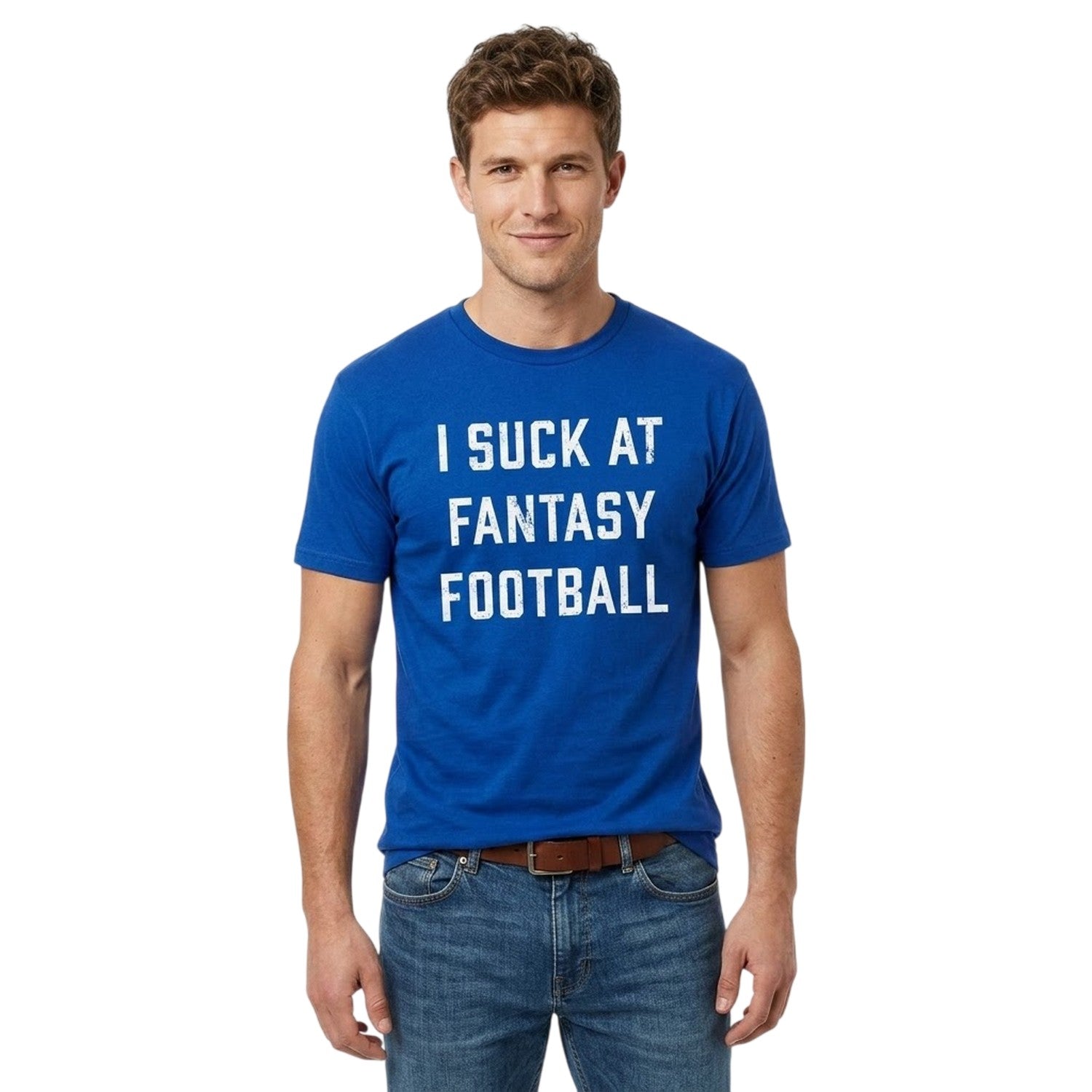 Blue - Back - AWD Unisex Adult Slogan Regular Short-Sleeved T-Shirt