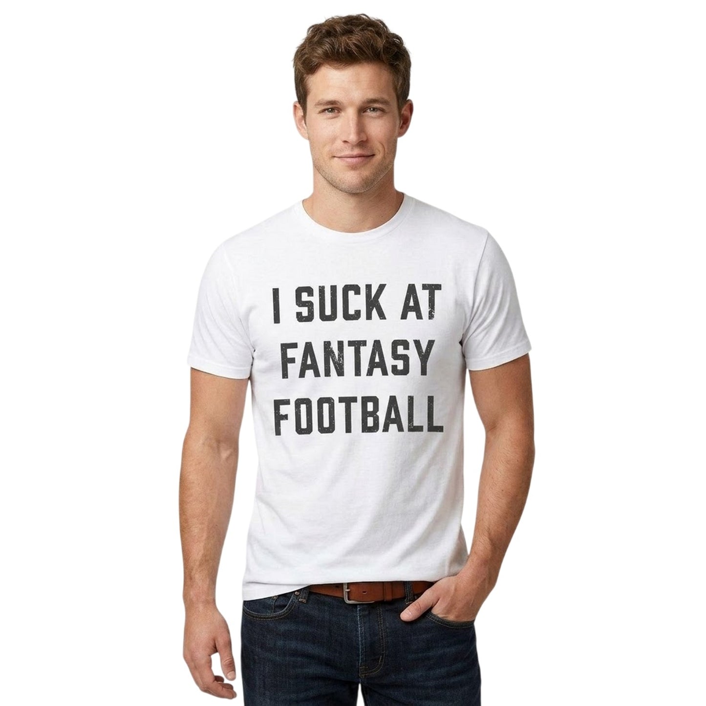 White - Back - AWD Unisex Adult Slogan Regular Short-Sleeved T-Shirt