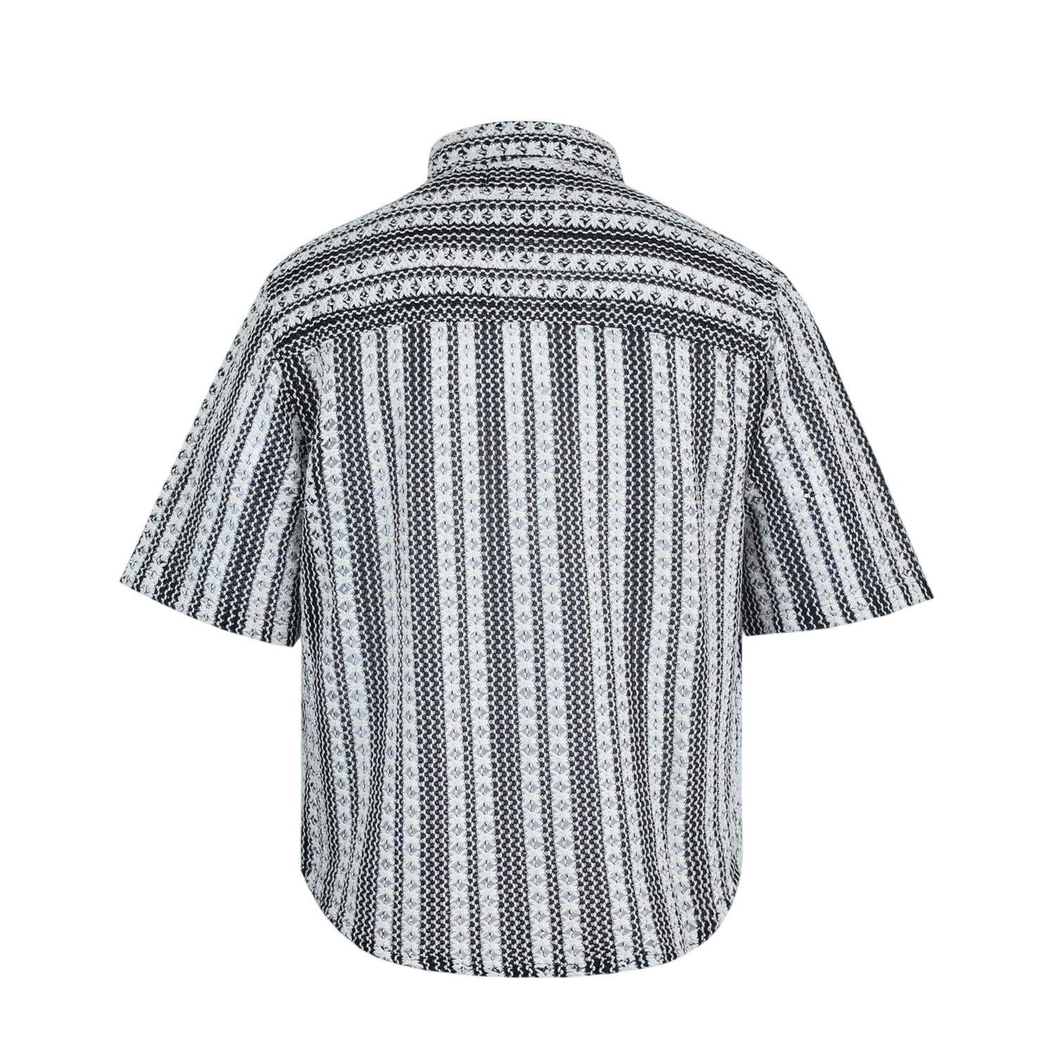 Black-White - Back - Firetrap Mens Patterned Short-Sleeved Shirt
