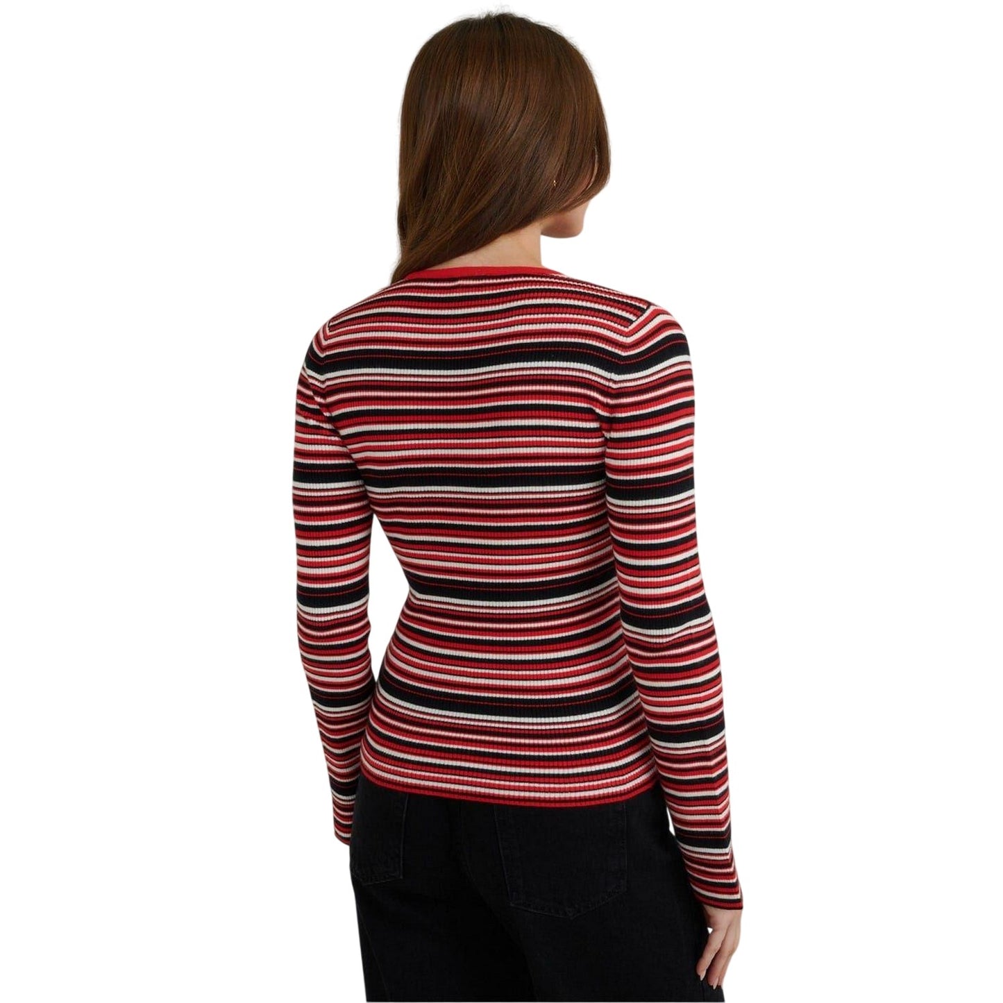 Multicoloured - Back - Nobody's Child Womens-Ladies Striped Slim Sweater Top