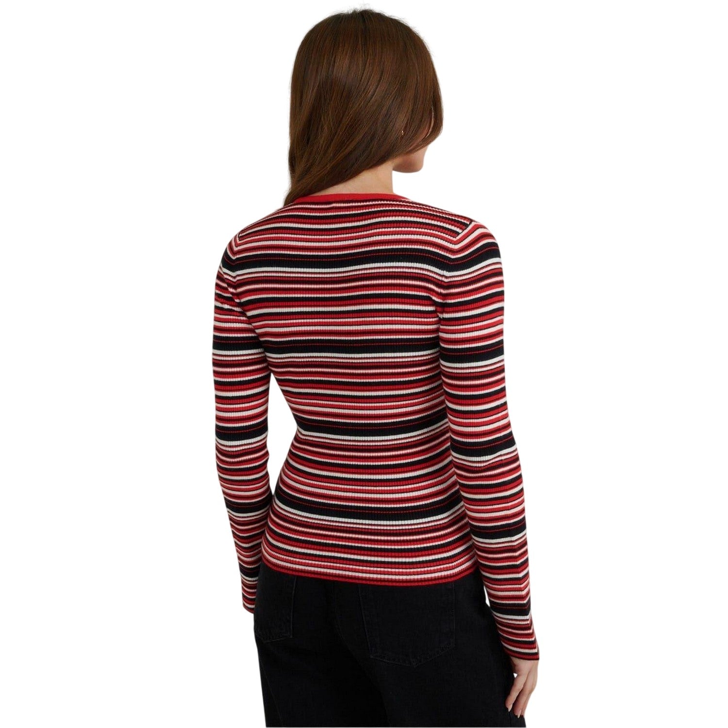 Multicoloured - Back - Nobody's Child Womens-Ladies Striped Slim Sweater Top