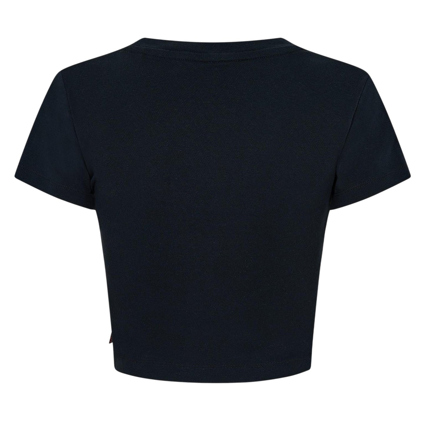 Black - Back - Levis Womens-Ladies Cropped T-Shirt