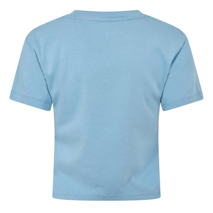 Blue - Front - Levis Womens-Ladies Cropped T-Shirt
