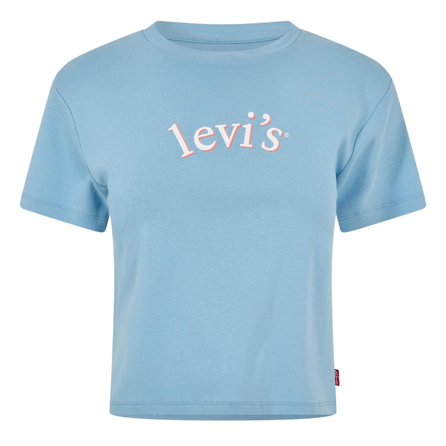Blue - Back - Levis Womens-Ladies Cropped T-Shirt