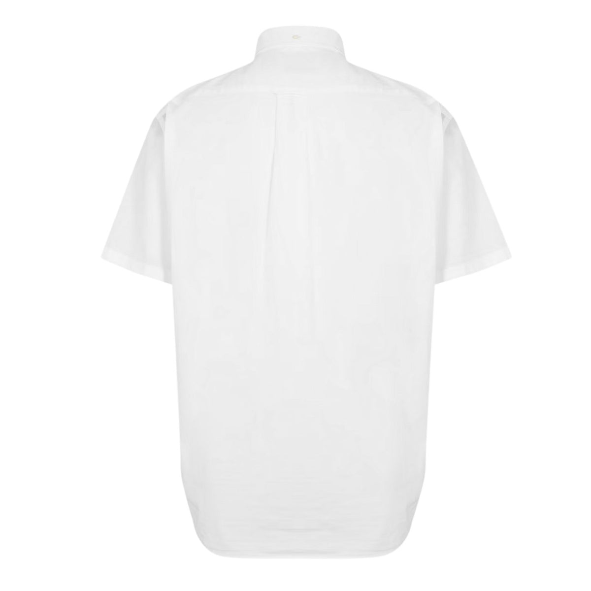 White - Back - Gant Mens Classic Logo Poplin Short-Sleeved Shirt