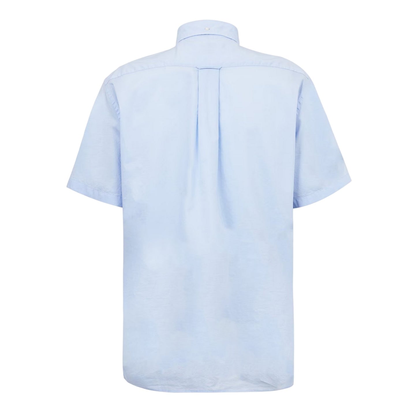 Light Blue - Back - Gant Mens Classic Logo Poplin Short-Sleeved Shirt