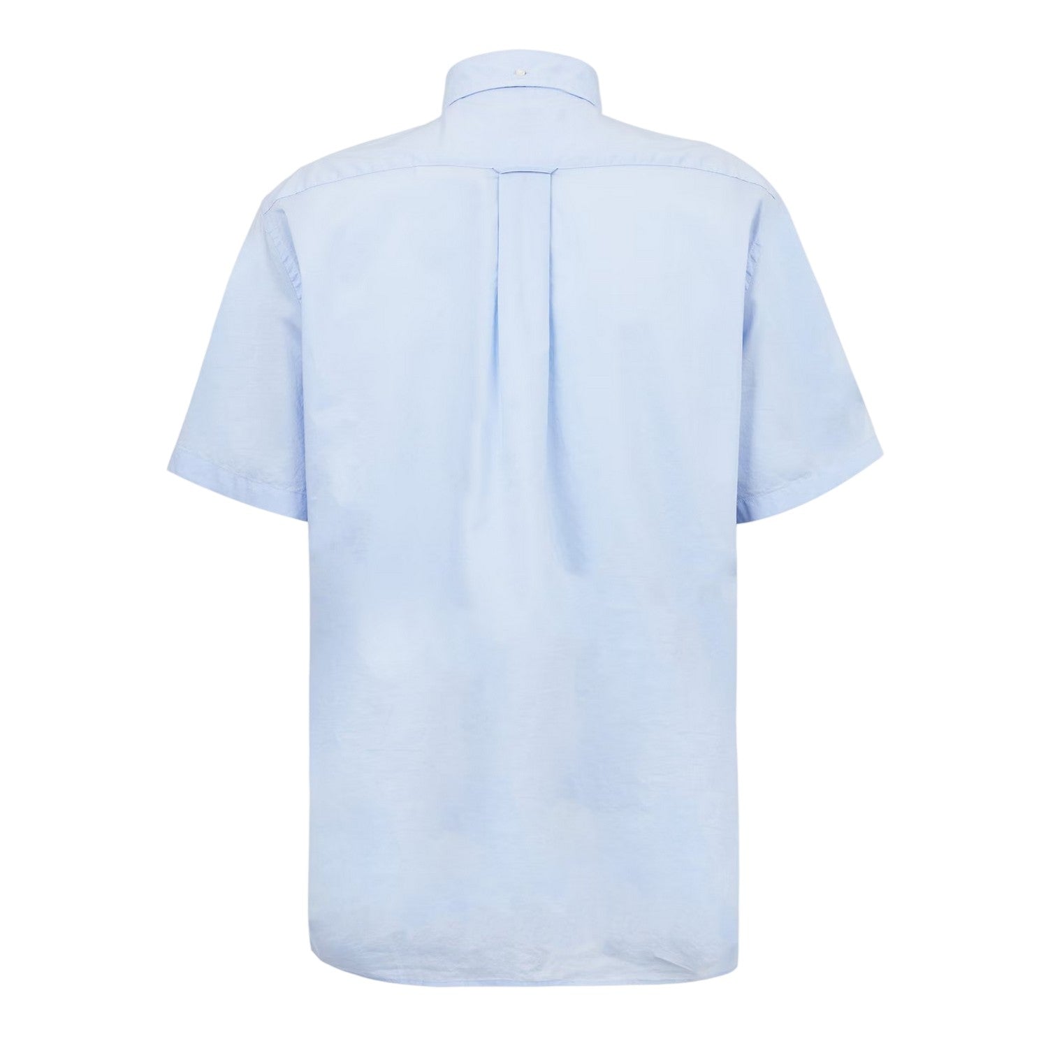 Light Blue - Back - Gant Mens Classic Logo Poplin Short-Sleeved Shirt