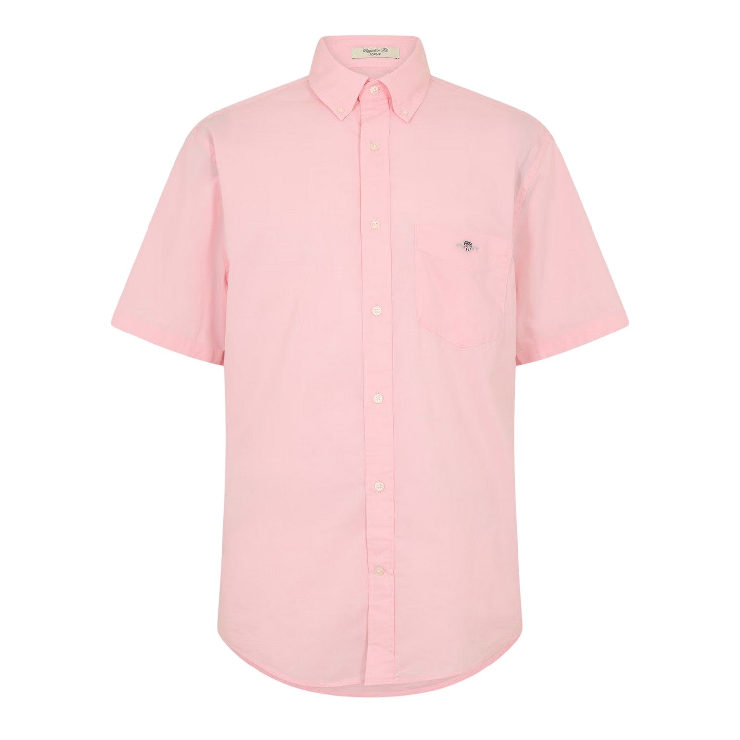 Washed-Pink - Front - Gant Mens Classic Logo Poplin Short-Sleeved Shirt