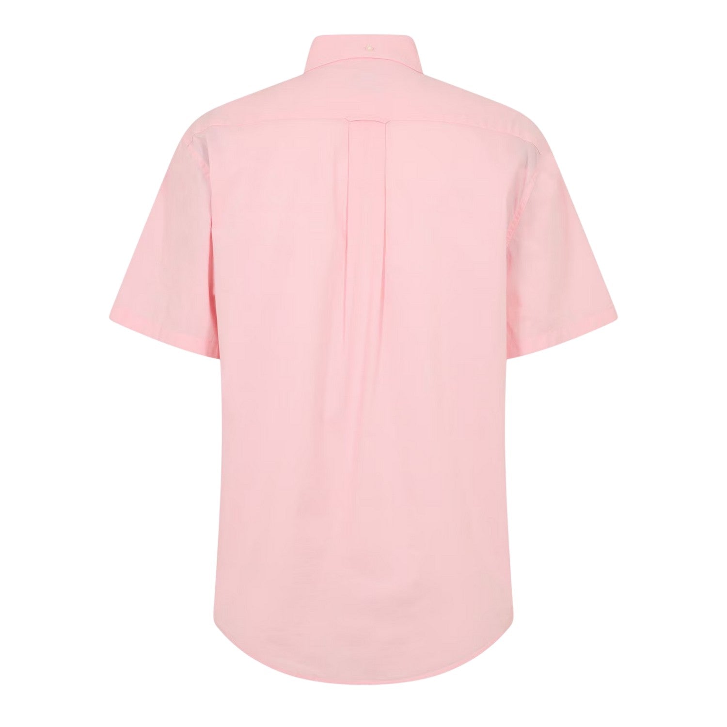 Washed-Pink - Back - Gant Mens Classic Logo Poplin Short-Sleeved Shirt