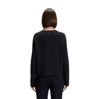 Black - Back - Boss Womens-Ladies Febisan Knitted Sweatshirt