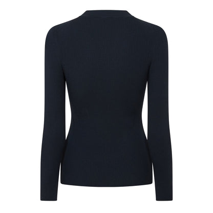Blue - Back - Boss Womens-Ladies Febisan Knitted Sweatshirt