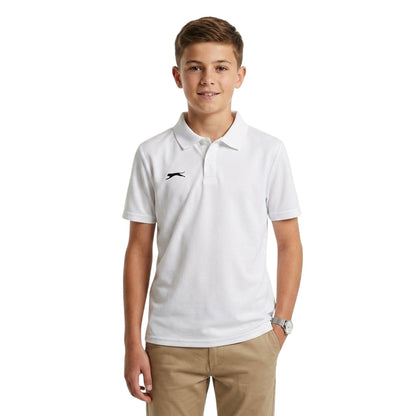 Cream - Back - Slazenger Childrens-Kids Aero Logo Polo Shirt