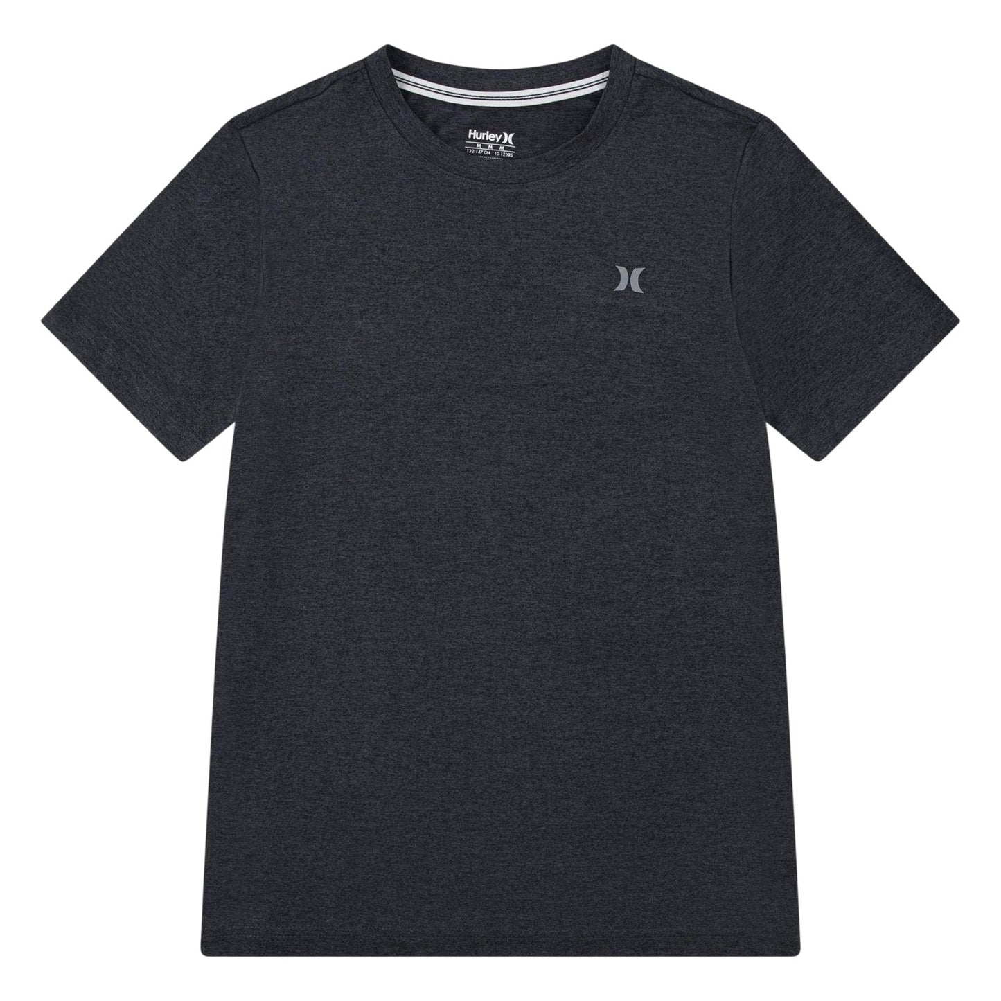 Black Heather - Front - Hurley Childrens-Kids Logo Regular T-Shirt