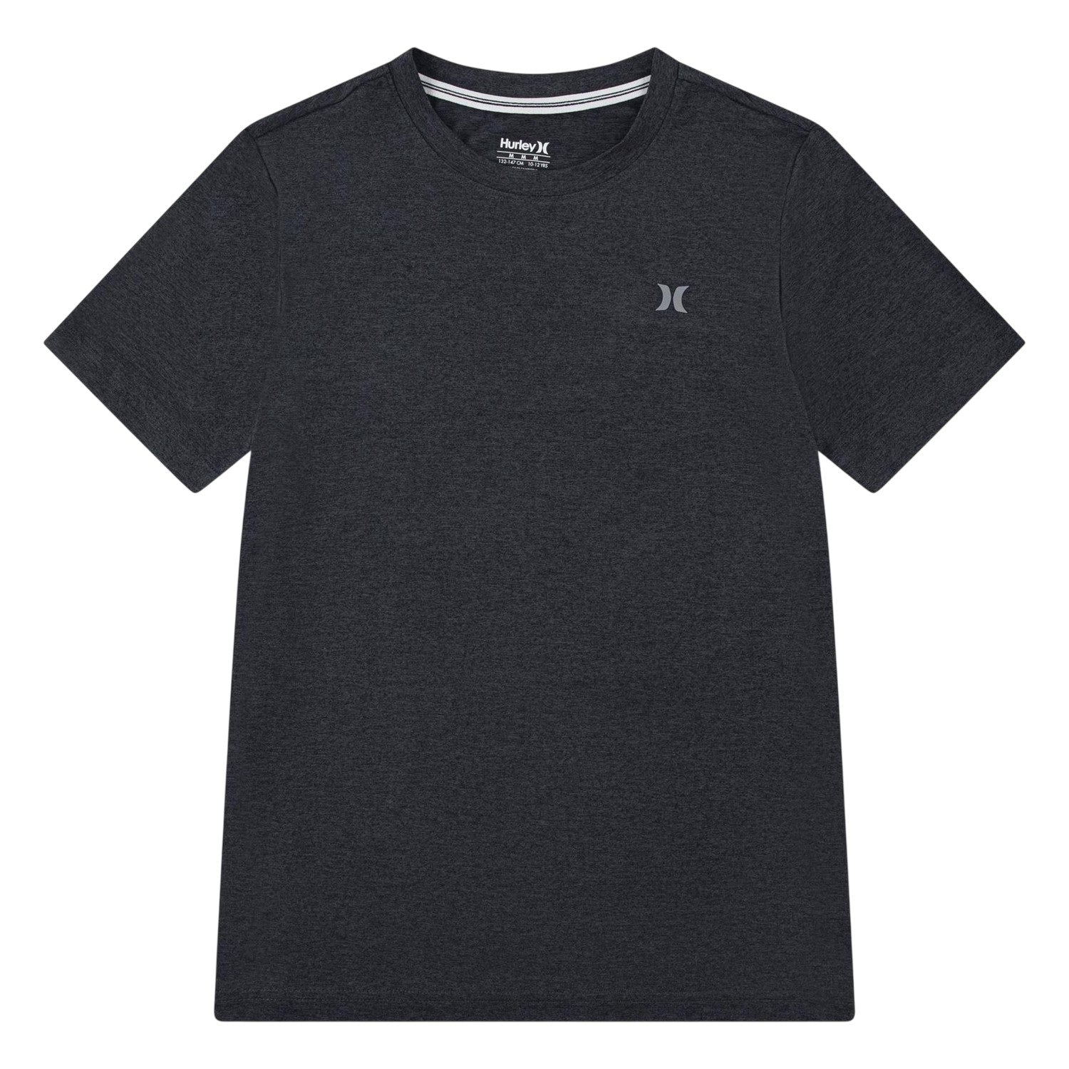 Black Heather - Front - Hurley Childrens-Kids Logo Regular T-Shirt