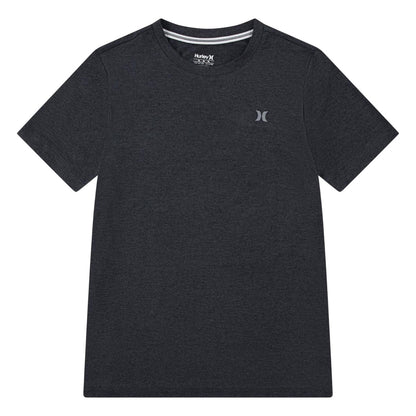 Black Heather - Front - Hurley Childrens-Kids Logo Regular T-Shirt