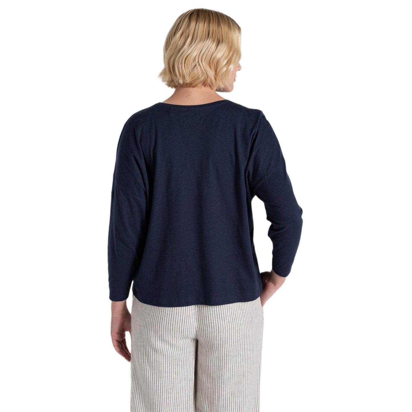 Blue Navy - Back - Craghoppers Womens-Ladies Emere Long-Sleeved T-Shirt