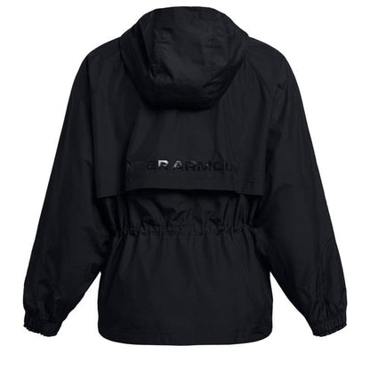 Black - Back - Under Armour Womens-Ladies Vanish Elite Woven Full Zip Oversized Jacket
