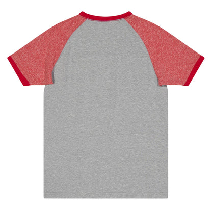 Grey - Back - Farah Mens Injection Crew Neck Raglan Baseball T-Shirt