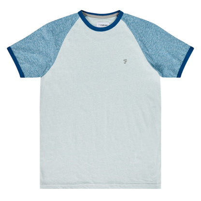 Multicoloured - Back - Farah Mens Injection Crew Neck Raglan Baseball T-Shirt