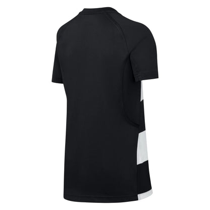 Black-White - Back - Nike Childrens-Kids Crew Neck Rugby Jersey